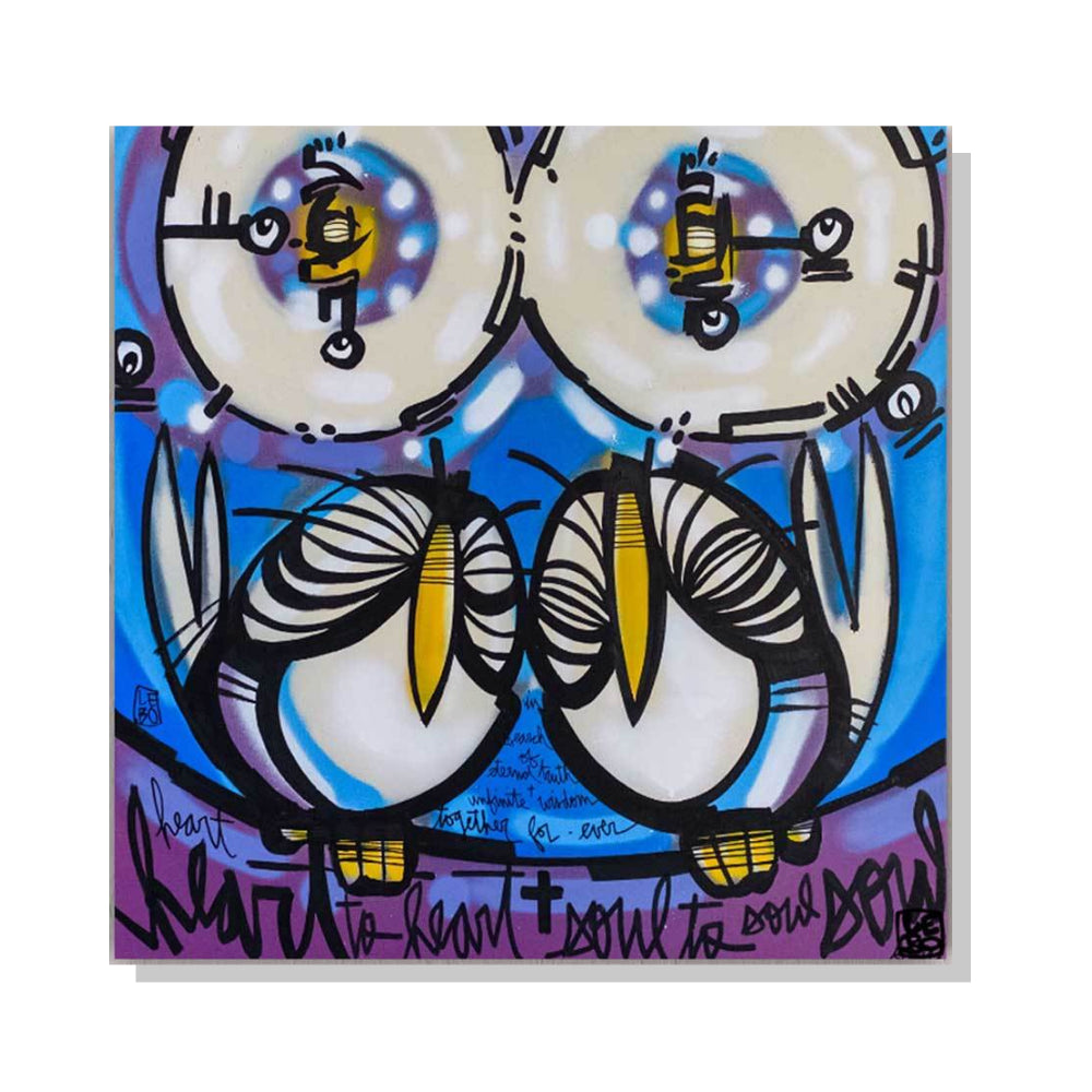 Heart to Heart & Soul to Soul (blue) - Mineral Print